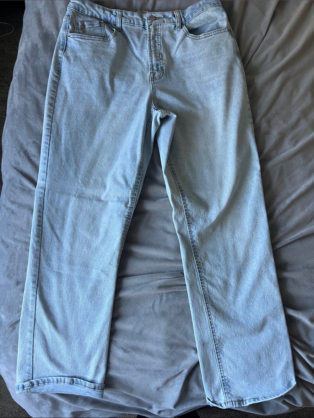 Frye Light Blue Straight-Leg Jeans